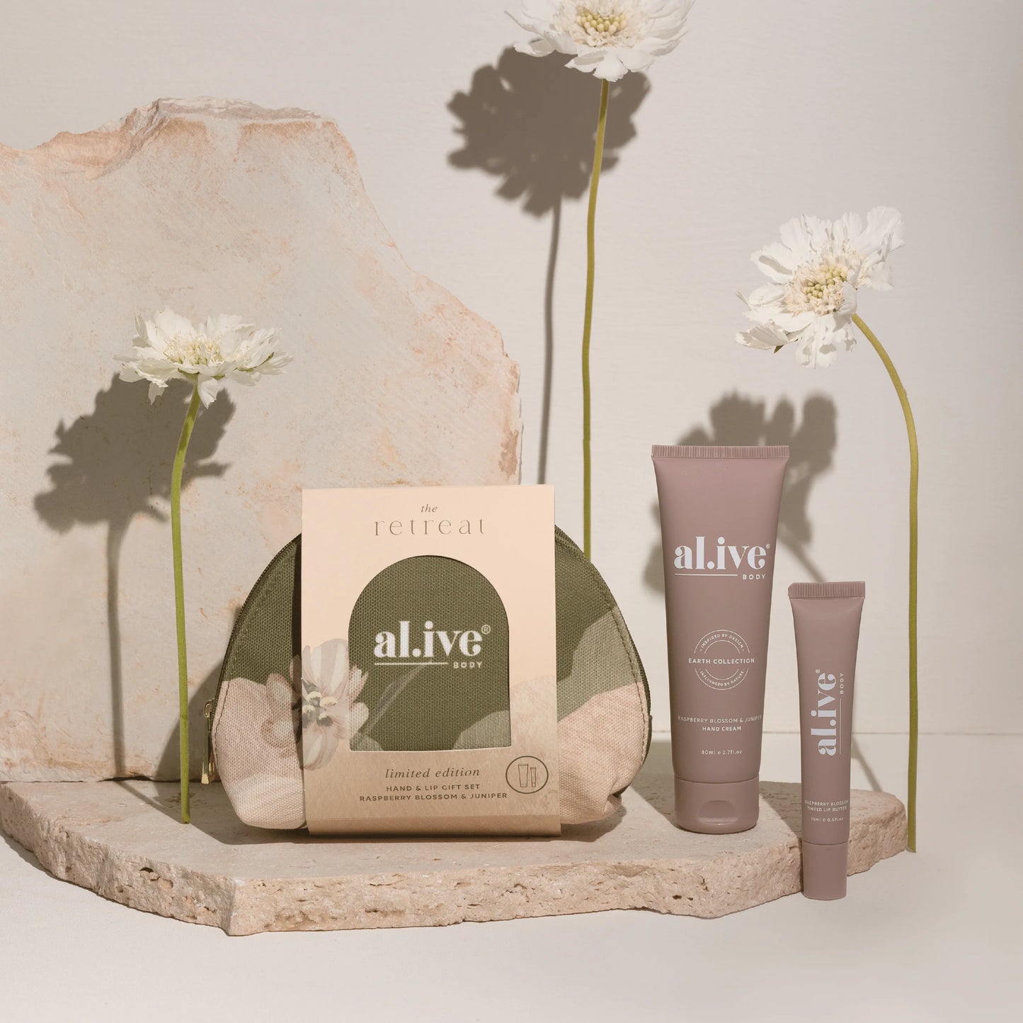 Alive - Hand & Lip Gift Set - Raspberry Blossom & Juniper