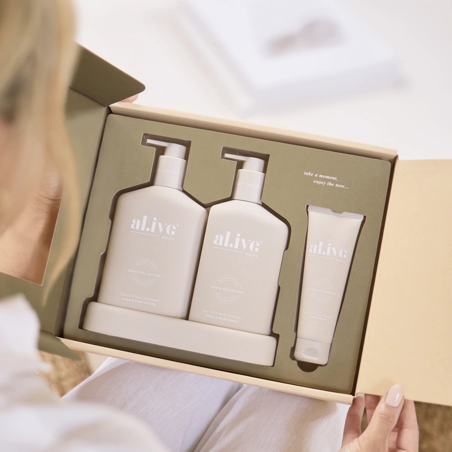 Wash &Lotion Duo + Hand Cream Gift Set - Sea Cotton & Coconut
