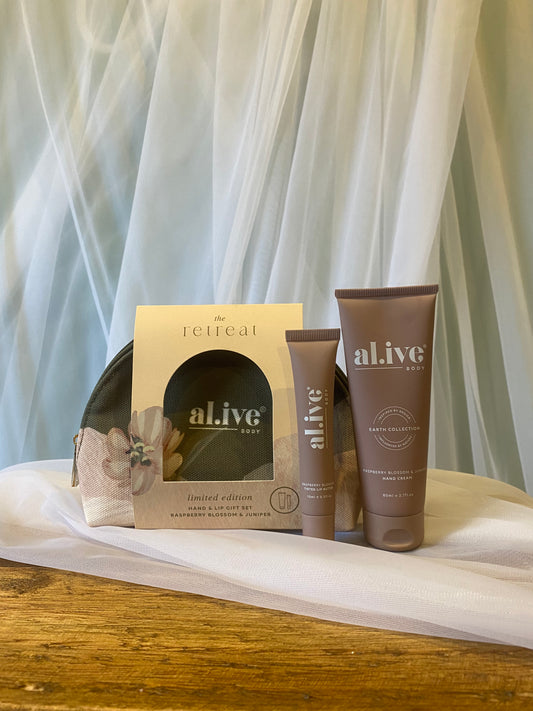 Alive - Hand & Lip Gift Set - Raspberry Blossom & Juniper