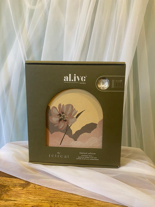 Alive - Kitchen Trio & Towel Gift Set - Lemon Myrtle & Honeydew