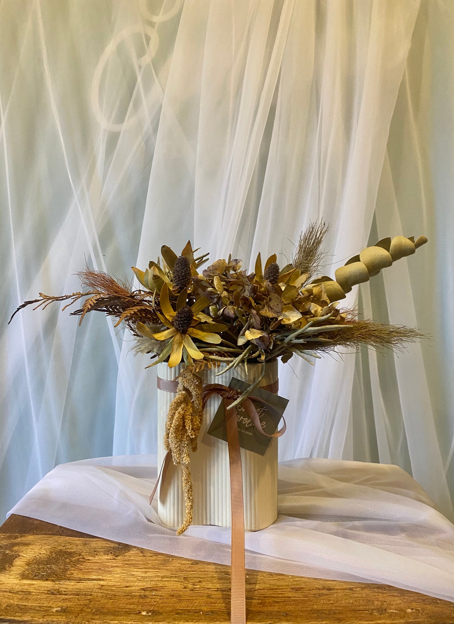 Dried Floral Vase Arrangement