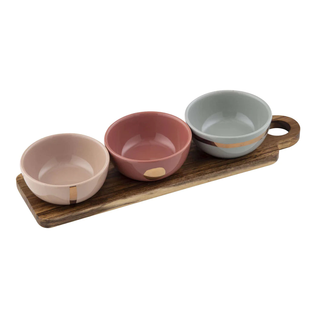 Opaline Serving Set on Paddle